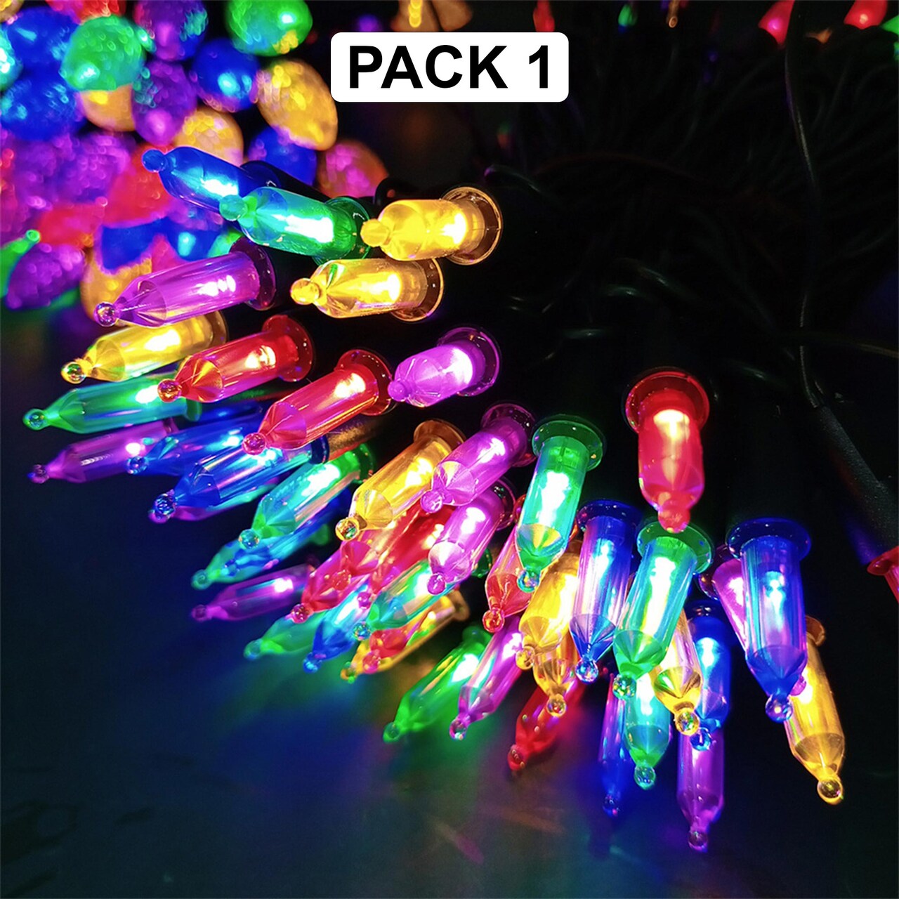 Vibrant 20 LED M5 Multicolor String Lights – Battery Operated, Indoor Decor